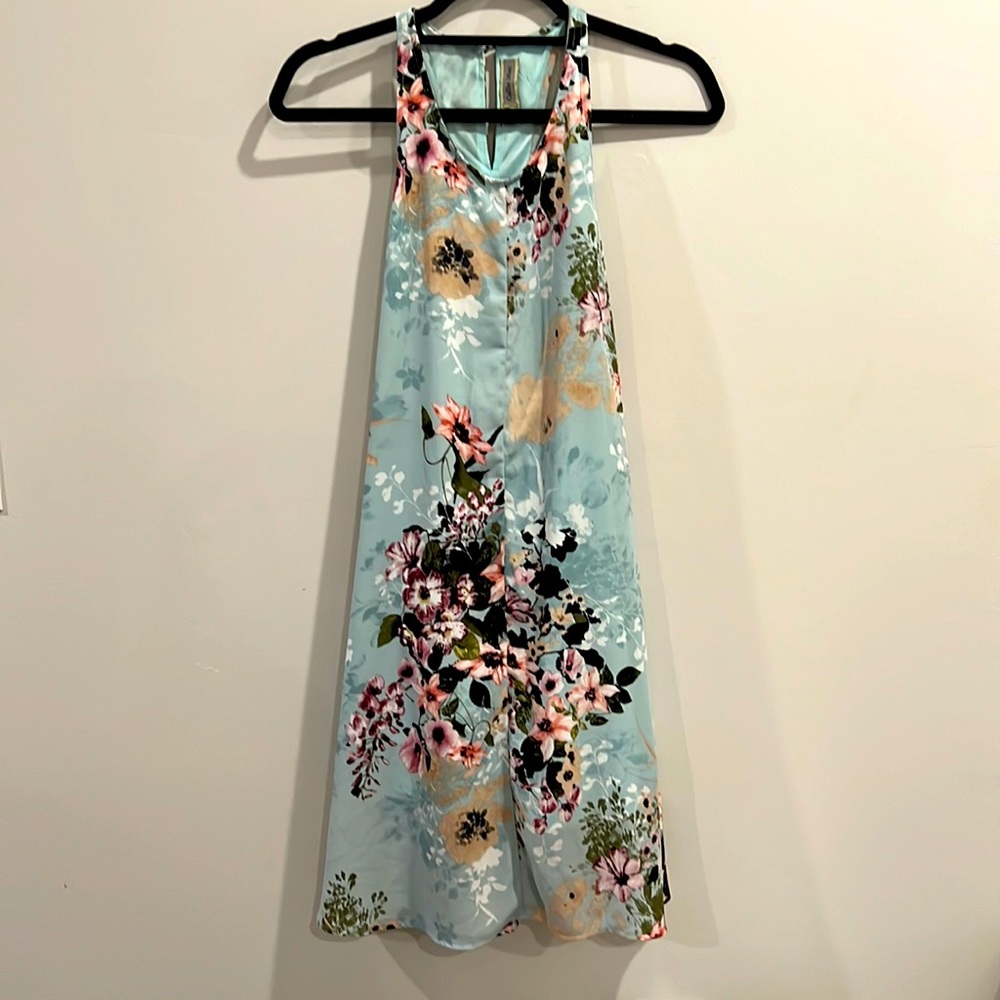Floral light blue dress